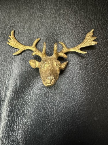 Vintage brass deer - brass, /