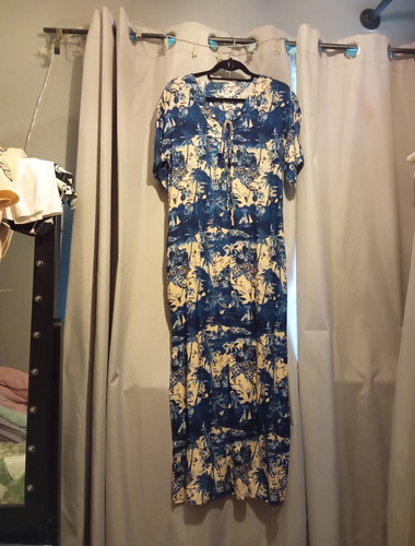 Next blue cream scenic - blue/cream, print