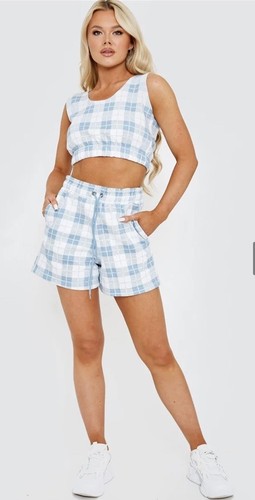 Check blue and white - blue, crop