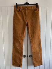 Marks & Spencer Ladies Burnt Orange Needlecord High Rise Trousers UK 12
