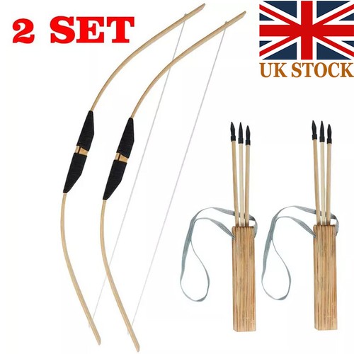 Set archery wooden bow - set,