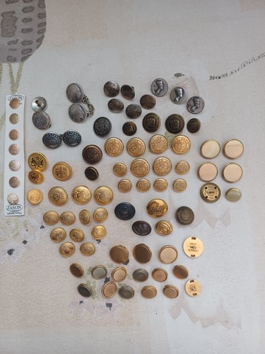 Antique buttons military - buttons, military,golf