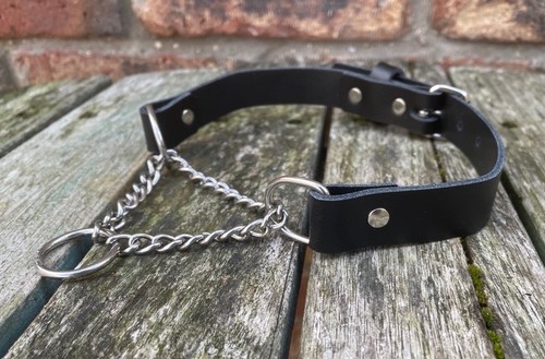 Real leather martingale - real, chain
