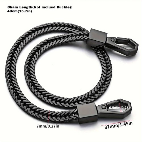 Long metal keychain wallet - long,
