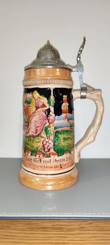 Vintage west german beer stein - vintage,