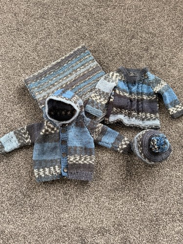 Complete baby boy set - complete, knitted