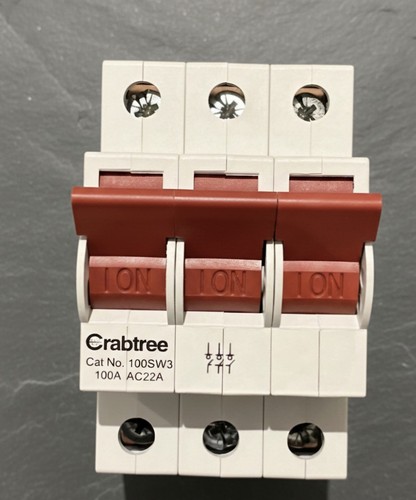 Crabtree 100 amp triple - 100, pole