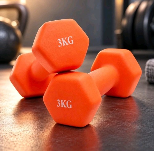 3kg neoprene dumbbells pair - neoprene,