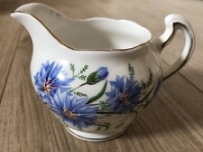 Vintage Royal Vale bone china Cornflower milk jug creamer Ridgway Potteries Ltd
