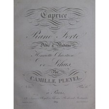 PLEYEL Camille Caprice Op 80 Piano Ca1820