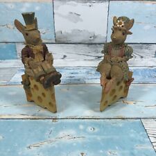 ANIMAL ANTICS Sir Mouse & Lady Mouse Figures 1992 Jon Herbert Sculpted England