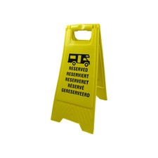 Caravan Pitch Marker Reserved Sign (Motorhome A Board Yellow Campsite)