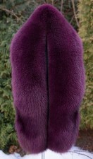 Platinum Saga Furs Magenta Fox Fur Huge 70" Shoulder Wrap Boa Stole Scarf