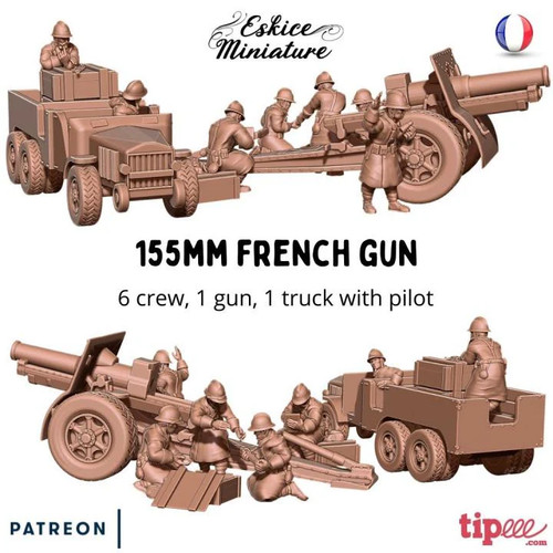 Wwii french 155mm howitzer - wwii,