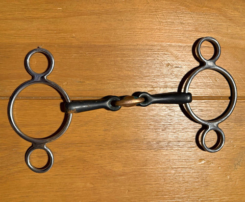 Loose ring gag bit with - ,