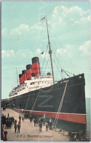 Liverpool vtg postcard rms - vtg,