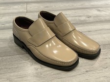 Frank Wright Leather Loafers Ivory Size 7.5 Brand New.