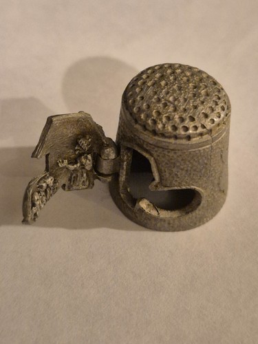 Pewter thimble old - “old, woman