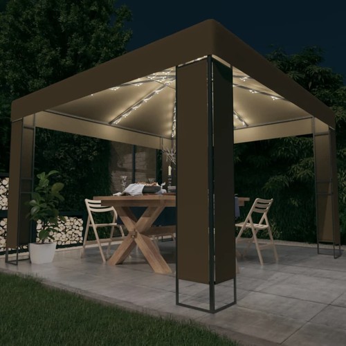 Gazebo with double - double, roof&led