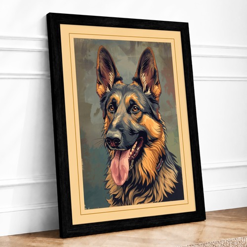 German shepherd portrait - german,