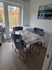 Louise Marble & chrome Dinning