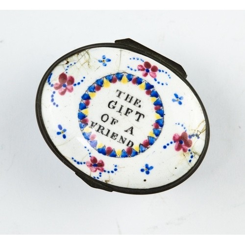 Antique enamel patch box - enamel,