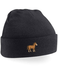 Adults & Kids Horse Beanie - Unisex Embroidered Equestrian Knit Hat