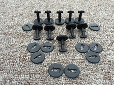 ROVER INTERIOR FLOOR CARPET MAT CLIPS - TWIST LOCK WITH WASHERS 10PCS