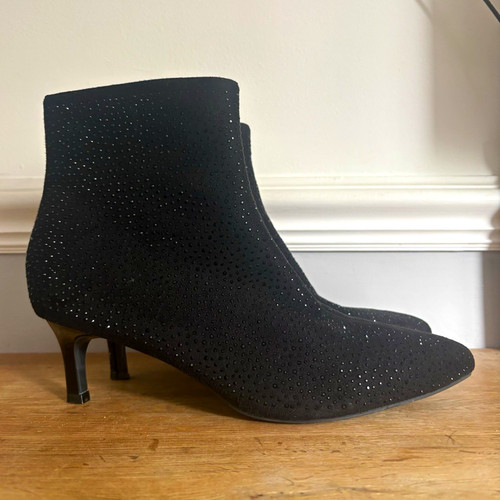 Peacocks black suede - black,