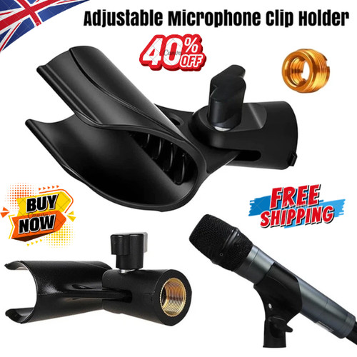 Adjustable microphone clip - microphone,