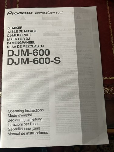 Pioneer djm 600 operating - djm-600,