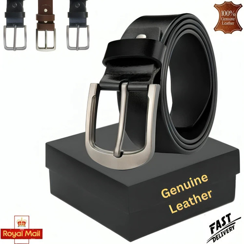 Mens genuine leather belt - genuine,