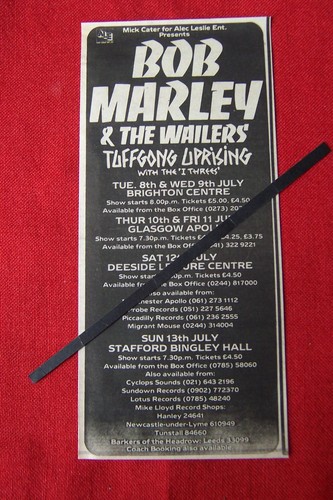 Bob marley brighton glasgow - marley,