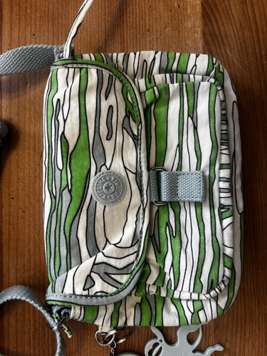 Kipling green white striped - white,