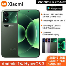 VAT Free! Xiaomi 17 Pro Max 5G Mobile, OTA China Rom for Global UK, English Only