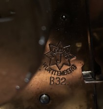 Antique Junghans mantle clock movement and pendulum Westminster chimes. 