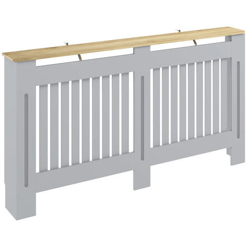 Homcom slatted radiator cover - slatted,