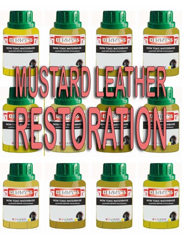 Mustard leather restoration - mustard,