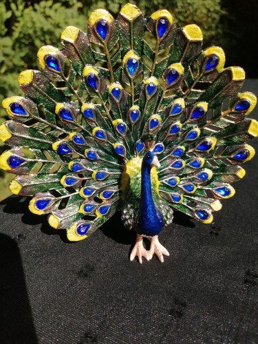 Peacock ornament cloisonné - ornament,