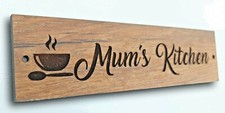 Personalised  Engraved Name Wooden Sign Gift Plaque Indoor