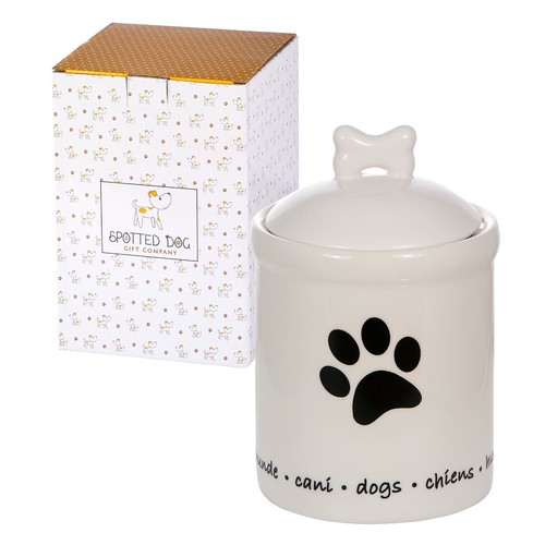 Dog treat jar - ceramic, storage