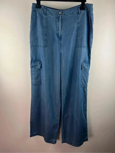 Woman lyocell wide leg - wide, cargo