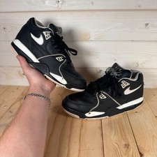 Nike Air Flight 89 Black White Trainers, Retro, UK 9.
