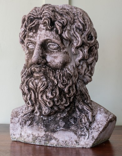 Cast stone bust - of, zeus