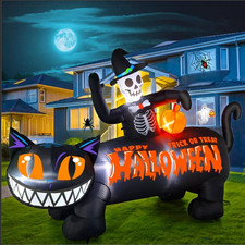 9.5 FT Black Cat Halloween Inflatables - Outdoor/Indoor Yard/Garden Lawn Decorat