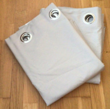 John Lewis Faux Silk Slub Blackout Eyelet Curtains, SILVER - W228cm x D137cm