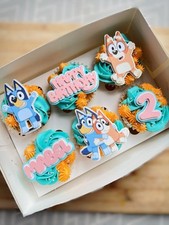 BLUEY Cupcake Toppers | Personalised | Set of 6