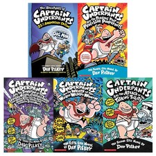 Captain Underpants Color Colossal Series Collection 5 Books Set By Dav Pilkey