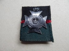 EB Rhodesia Regiment Cap Badge & Piece of Stable Belt Rhodesian