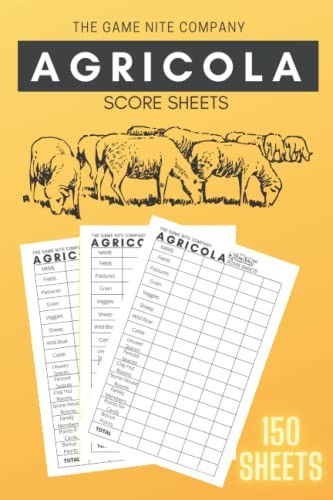 Agricola score sheets 150 - score, sheets: